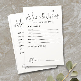 Eenvoudig Modern Script Afstuderen advies & wensen