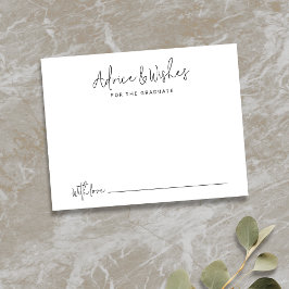 Eenvoudig Modern Script Afstuderen advies & wensen Notitiekaartje