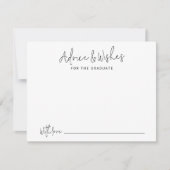 Eenvoudig Modern Script Afstuderen advies & wensen Notitiekaartje (Voorkant)
