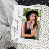 Eenvoudig modern Script-Afstuderen Bedankkaart