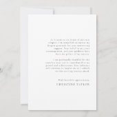 Eenvoudig modern Script-Afstuderen Bedankkaart (Achterkant)