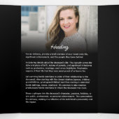 Eenvoudig Modern Script Black Funeral / Memorial Drieluik Programma (Binnenkant midden)