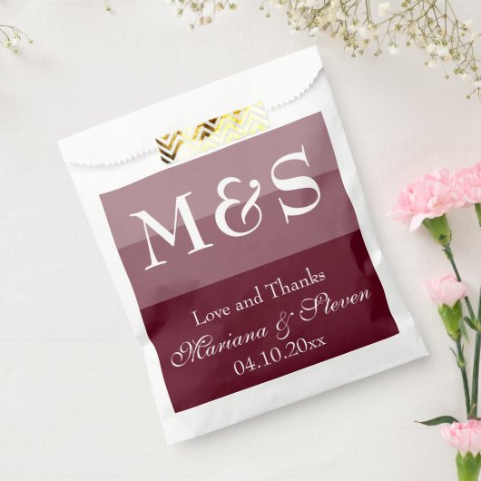 Eenvoudig modern script Bourgogne Bedankzakje (Gezegeld)