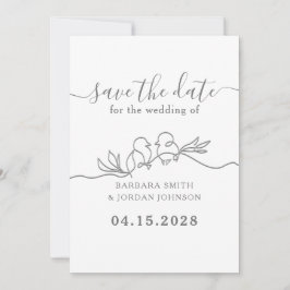 Eenvoudig modern script bruiloft save the date