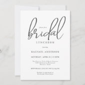 Eenvoudig Modern Script Bruilofts Lunch Kaart (Voorkant)