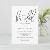 Eenvoudig Modern Script Bruilofts Lunch Kaart (Staand voorkant)