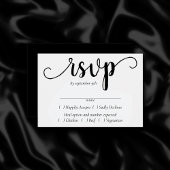 Eenvoudig modern script | Classic Black Event Entr RSVP Kaartje