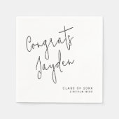 Eenvoudig modern script Congrads Afstuderen Servet (Voorkant)