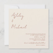 Eenvoudig modern Script Dress Code Foto Boho Weddi Kaart (Voorkant)