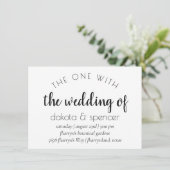 Eenvoudig modern script | Een met de bruiloft van Kaart (Staand voorkant)