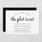 Eenvoudig modern script | Een met Wedding Plot Twi Kaart (Voorkant / Achterkant)