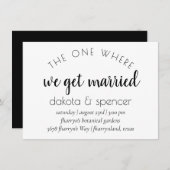 Eenvoudig modern script | Een waar we gaan trouwen Kaart (Voorkant / Achterkant)
