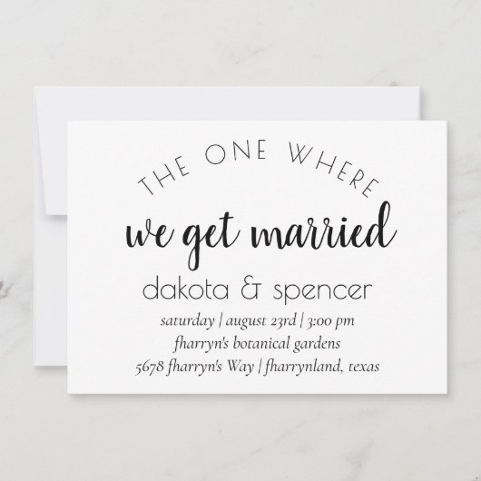 Eenvoudig modern script | Een waar we gaan trouwen Kaart (Voorkant)