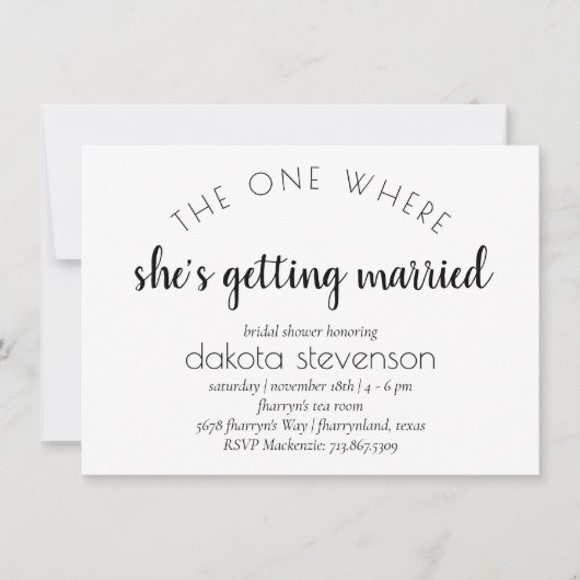 Eenvoudig modern script | Een waar ze gaat trouwen Kaart (Voorkant)
