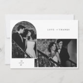 Eenvoudig modern script foto-bruiloft bedankkaart (Voorkant)