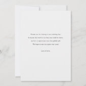 Eenvoudig Modern Script Foto Roos Gold Wedding Bedankkaart (Achterkant)