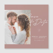 Eenvoudig modern script foto save the date (Voorkant)