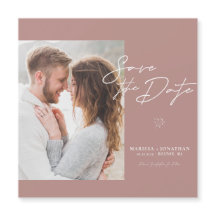 Eenvoudig modern script foto save the date
