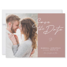 Eenvoudig Modern Script Foto Save The Date