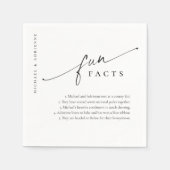 Eenvoudig modern Script Fun Facts Weddenschap Servet (Voorkant)