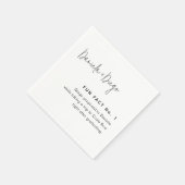 Eenvoudig modern Script Fun Facts Weddenschap Servet (Hoek)