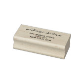 Eenvoudig modern script gepersonaliseerd retouradr rubberstempel (Stempel)