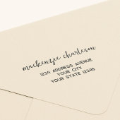 Eenvoudig modern script gepersonaliseerd retouradr rubberstempel