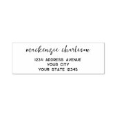 Eenvoudig modern script gepersonaliseerd retouradr zelfinktende stempel (Design)