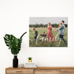 Eenvoudig modern script gepersonaliseerde familief imitatie canvas print<br><div class="desc">Creëer uw eigen gepersonaliseerde familie home decor. Voeg eenvoudig uw eigen aangepaste foto toe.</div>