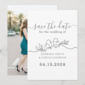 Eenvoudig Modern Script Huwelijk Save The Date (Voorkant / Achterkant)
