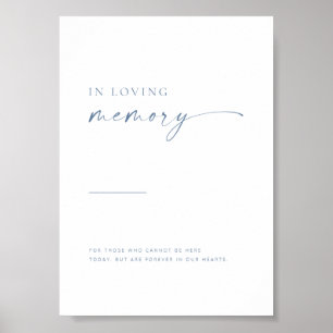 Eenvoudig modern script in geheugen van teken Bl Poster