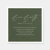 Eenvoudig Modern Script Kalligrafie Leuke Feiten B Servet (Voorkant)