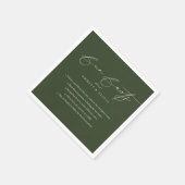 Eenvoudig Modern Script Kalligrafie Leuke Feiten B Servet (Hoek)