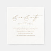 Eenvoudig Modern Script Kalligrafie Leuke Feiten B Servet (Voorkant)