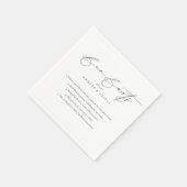 Eenvoudig Modern Script Kalligrafie Leuke Feiten B Servet (Hoek)