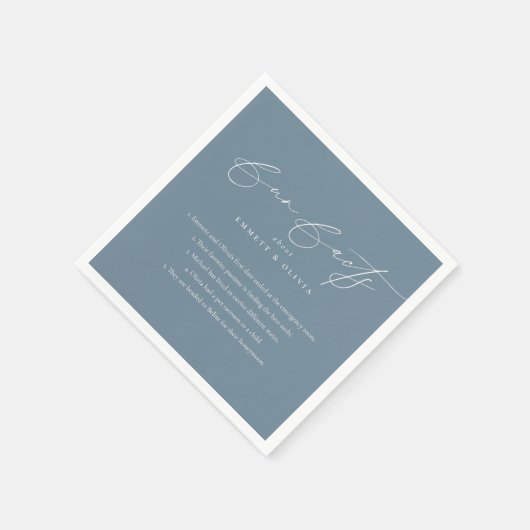 Eenvoudig Modern Script Kalligrafie Leuke Feiten B Servet (Hoek)