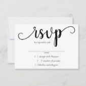 Eenvoudig modern script | Klassiek zwart voor elk  RSVP Kaartje (Voorkant)