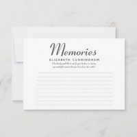 Eenvoudig modern script Memorial Reply