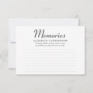 Eenvoudig modern script Memorial Reply RSVP Kaartje