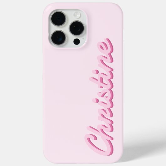 Eenvoudig Modern Script Naam Monogram Case-Mate iPhone Case (Achterkant)