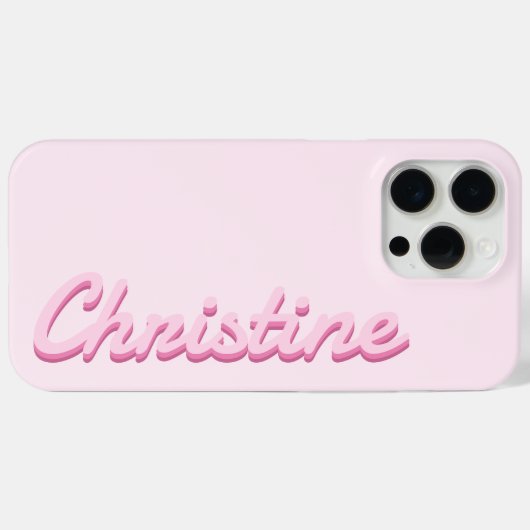 Eenvoudig Modern Script Naam Monogram Case-Mate iPhone Case (Achterkant (horizontaal))