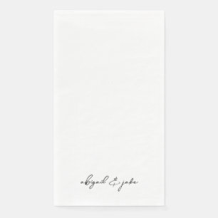 Eenvoudig Modern Script Namen Bruiloft II Servet