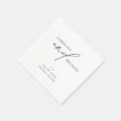 Eenvoudig modern script Names Weddenschap Servet (Hoek)