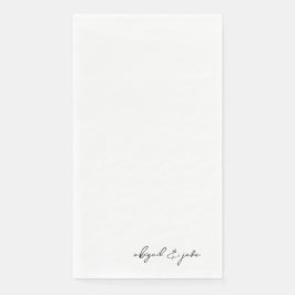 Eenvoudig modern script Names Weddenschap Servet