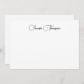 Eenvoudig modern script personaliseren notitiekaartje (Voorkant / Achterkant)