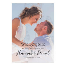 Eenvoudig modern Script Photo Couples Shower Welko