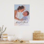 Eenvoudig modern Script Photo Couples Shower Welko Poster (Keuken)