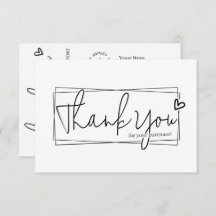 Eenvoudig modern script QR-code, dank u