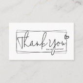 Eenvoudig modern script QR-code, dank u Visitekaartje (Voorkant)