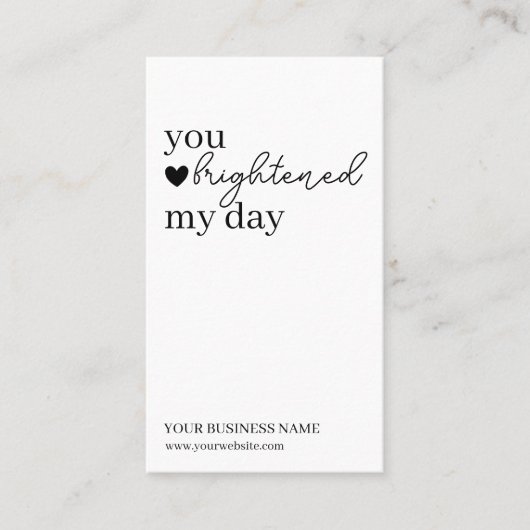 Eenvoudig modern script QR-code, dank u Visitekaartje (Voorkant)